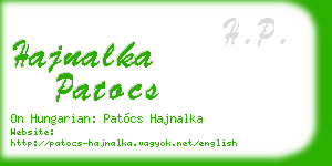hajnalka patocs business card